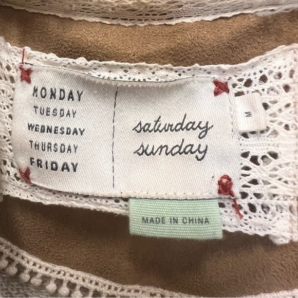 Anthropologie Saturday Sunday Mixed Fabric Sherpa Lined Cardigan size Medium - Picture 5 of 15